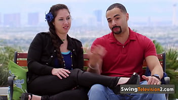 Chrissy and her husband celebrate his birthday at the swing house in this group video