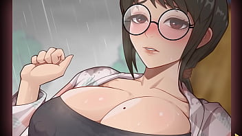 anime hentai game: My cute girlfriend gets filled with mine in this gangbang video
